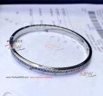 Perfect Replica Cartier Bangle - Stainless Steel with Diamonds